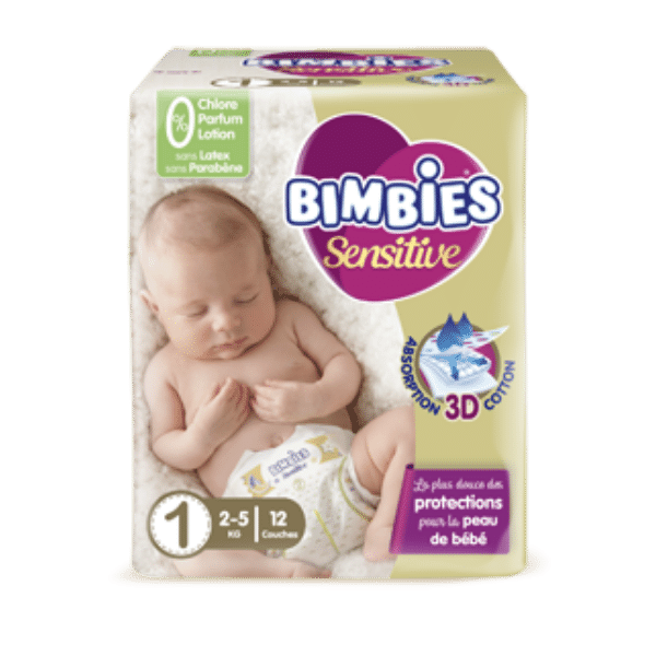 Couches bébé BIMBIES – N1 -- 12pcs